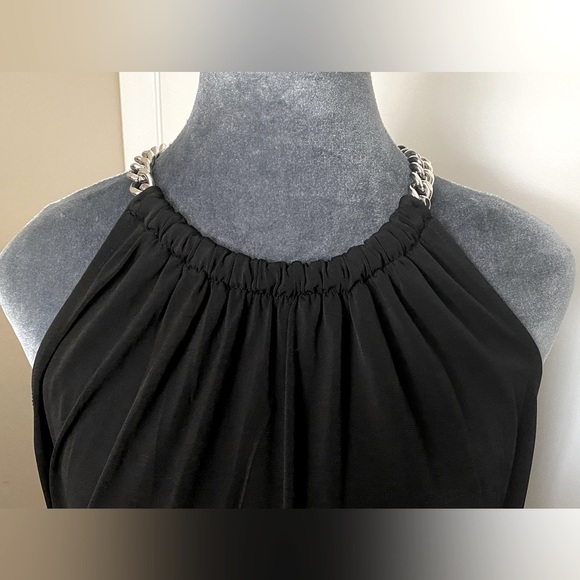 Michael Kors Chain Neck Black Halter Top Size Large - Picture 3 of 10
